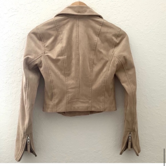 Abercrombie & Fitch Suede Fringe Moto Crop Jacket - Picture 2 of 7